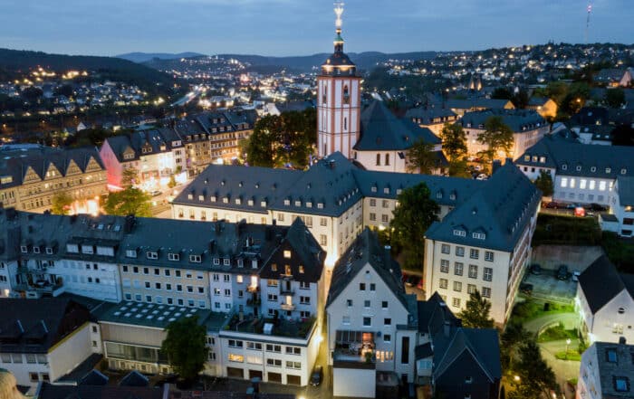 Blick auf Siegen - schlechtes Wetter in Siegen