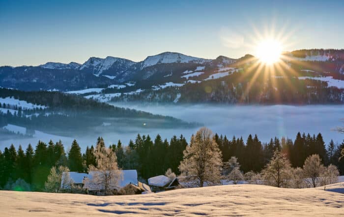 Blick zur Nagelfluhkette - Kapfwald-Runde