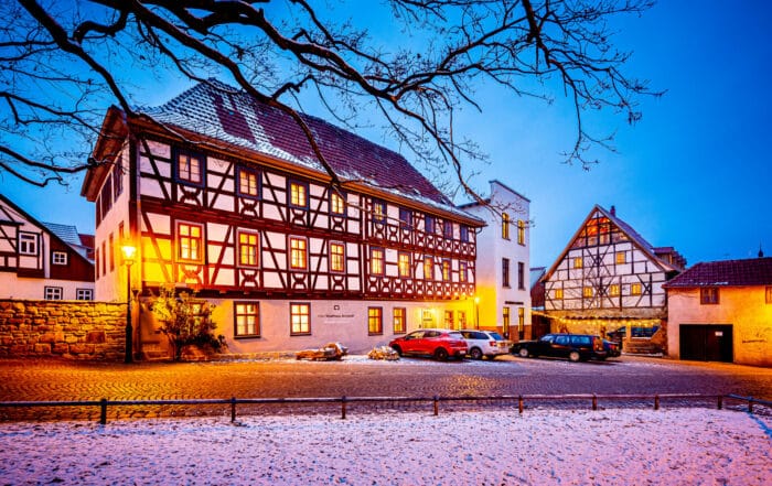 Hotel Stadthaus Arnstadt, Außenansicht Winter