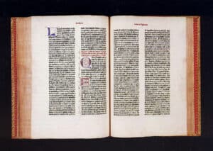 Gutenberg-Bibel im Gutenberg-Museum