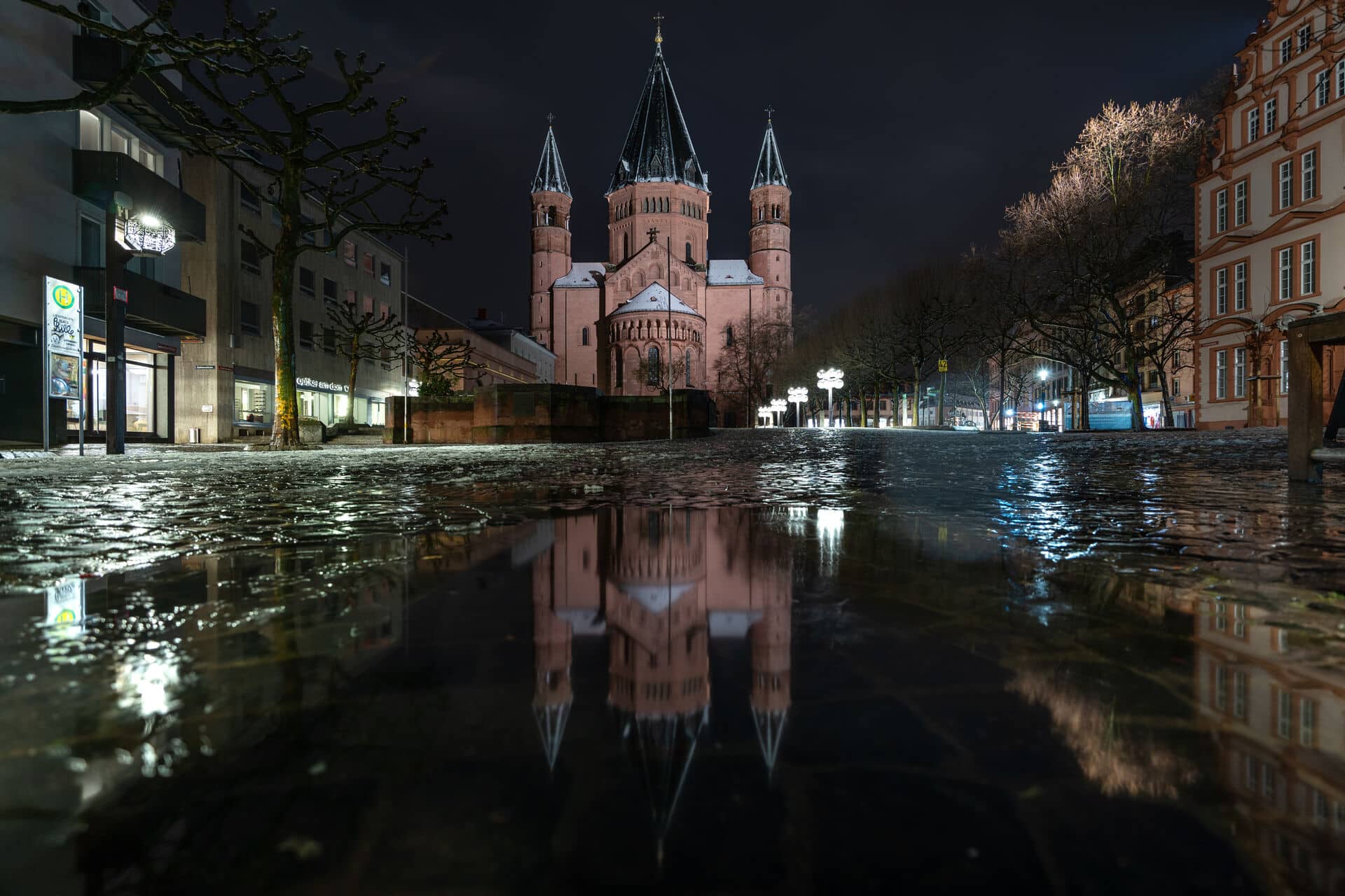Mainzer Dom im Winter - schlechtes Wetter in Mainz