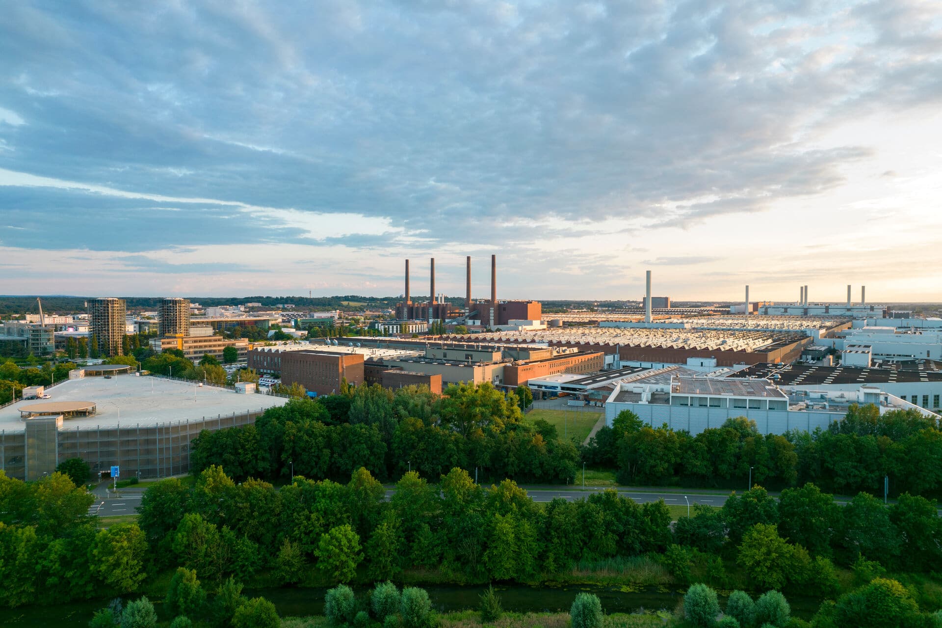 Blick auf Wolfsburg