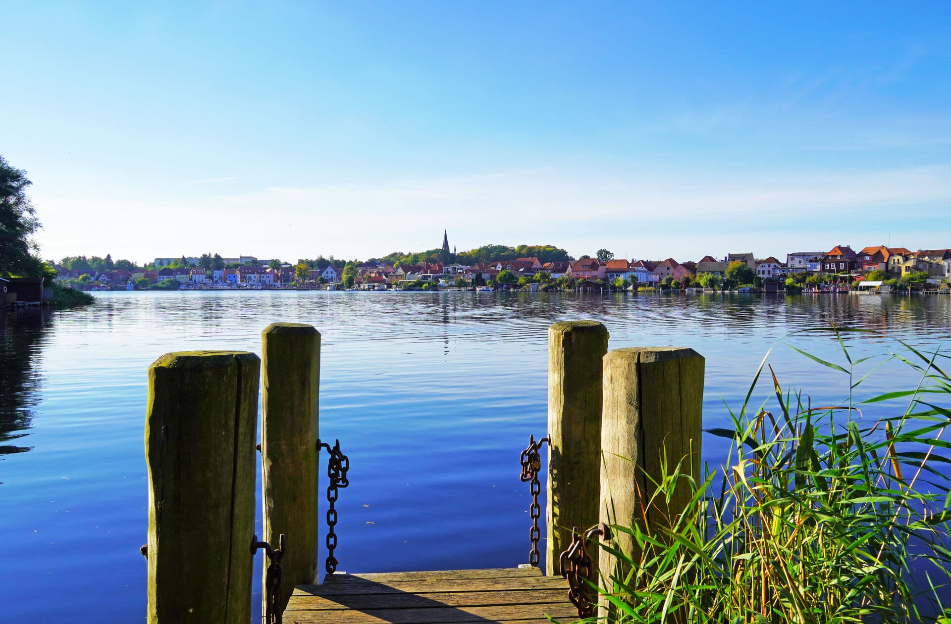 Blick auf Malchow am See