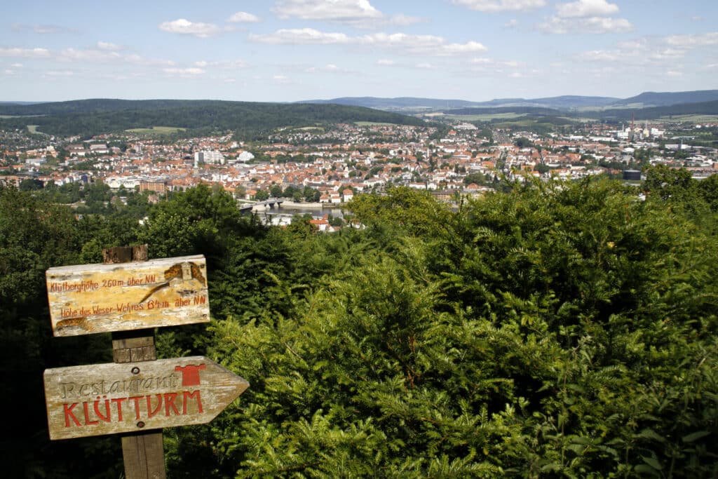 Blick auf Hameln vom Klüt aus