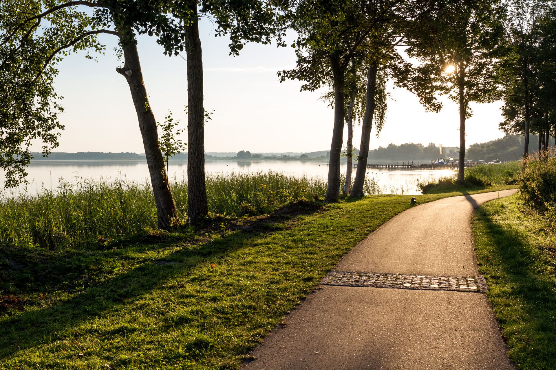 Radweg am Seeufer