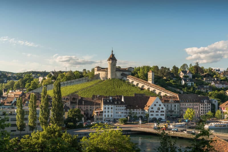 Blick auf Schaffhausen am Rhein, Schweiz