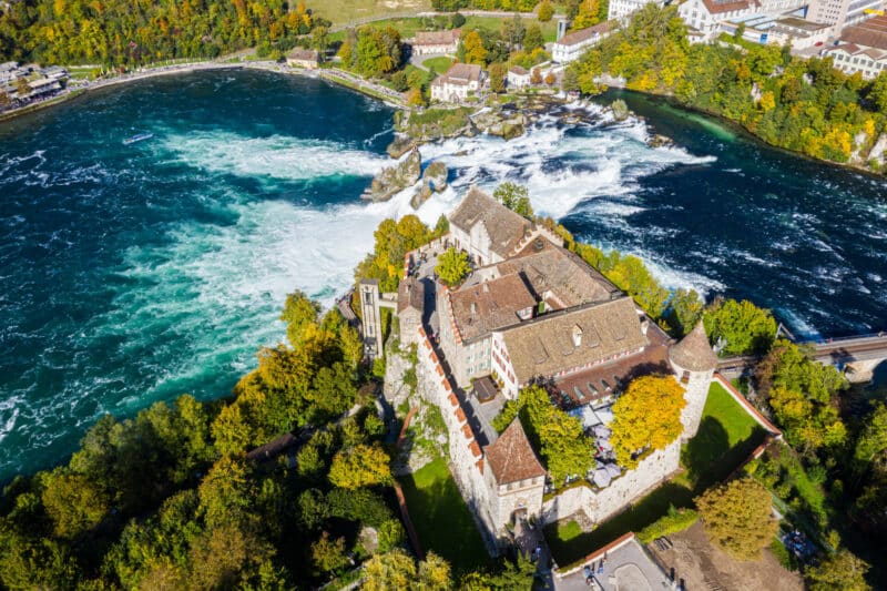 Blick auf den Rheinfall aus der Vorgelperspektive