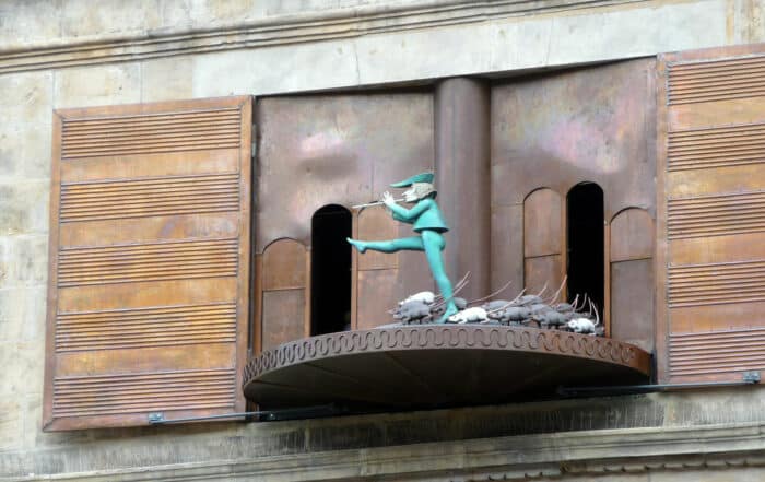 Rattenfänger Glockenspiel am Hochzeitshaus in Hameln
